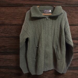 Vtg Tundra Canada Sweater 3D Knit Men’s Sz XL Zip Pockets